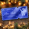 Blue Mirror Acrylic Ticket Any Destination Surprise Holiday Christmas Custom Blue Mirror Acrylic Ticket Any Destination Surprise Holiday Christmas Custom