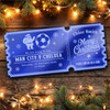 Blue Mirror Acrylic Ticket Any Football Game Christmas Personalised Any Text Blue Mirror Acrylic Ticket Any Football Game Christmas Personalised Any Text