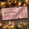 Blue Mirror Acrylic Ticket Harry Potter Studio Tour Personalised Any Text