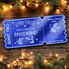 Blue Mirror Acrylic Ticket Pantomime Snowmen Christmas Show Personalised Voucher Blue Mirror Acrylic Ticket Pantomime Snowmen Christmas Show Personalised Voucher