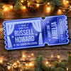 Blue Mirror Acrylic Ticket Russell Howard Comedy Show Personalised Any Text Blue Mirror Acrylic Ticket Russell Howard Comedy Show Personalised Any Text