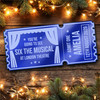 Blue Mirror Acrylic Ticket Six The Musical Theatre Show Personalised Any Text Blue Mirror Acrylic Ticket Six The Musical Theatre Show Personalised Any Text