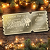 Bronze Mirror Acrylic Ticket Christmas Surprise Day Out Winter Wonderland Custom
