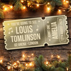 Bronze Mirror Acrylic Ticket Louis Tomlinson Concert Personalised Any Text