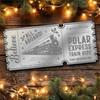 Bronze Mirror Acrylic Ticket Christmas Train Polar Express Personalised Any Text