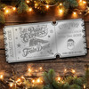 Bronze Mirror Acrylic Ticket Polar Express Christmas Train Ride Personalised