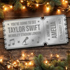 Gold Mirror Acrylic Golden Ticket Taylor Swift Concert Personalised Any Text