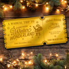 Gold Mirror Acrylic Golden Ticket Christmas Surprise Day Out Winter Wonderland