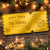 Gold Mirror Acrylic Golden Ticket Any Show Theatre Panto Santa Christmas Custom