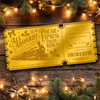 Gold Mirror Acrylic Golden Ticket Polar Express Train Christmas Personalised