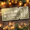 Green Mirror Acrylic Ticket Weekend Away Getaway Surprise Trip Break Custom