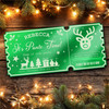 Green Mirror Acrylic Ticket Any Pantomime Christmas Personalised Any Text