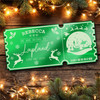 Green Mirror Acrylic Ticket Christmas Lapland Trip Personalised Any Text Voucher