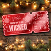 Red Mirror Acrylic Ticket Any Show Theatre Musical Christmas Personalised Red Mirror Acrylic Ticket Any Show Theatre Musical Christmas Personalised