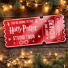 Red Mirror Acrylic Ticket Harry Potter Studio Tour Personalised Any Text Voucher