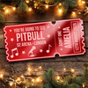 Red Mirror Acrylic Ticket Pitbull Concert Personalised Any Text Voucher