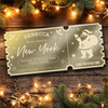 Rose Gold Mirror Acrylic Ticket Any Destination Surprise Holiday Christmas