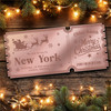 Rose Gold Mirror Acrylic Ticket Any Destination Christmas Surprise Holiday