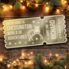 Rose Gold Mirror Acrylic Ticket Chessington World Of Adventures Theme Park