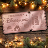 Rose Gold Mirror Acrylic Ticket Surprise Disneyland Trip Personalised Any Text