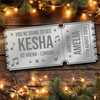 Rose Gold Mirror Acrylic Ticket Kesha Concert Personalised Any Text Voucher