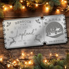 Silver Mirror Acrylic Ticket Christmas Lapland Trip Personalised Any Text