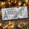 Silver Mirror Acrylic Ticket Paris Trip Holiday Personalised Any Text Voucher Silver Mirror Acrylic Ticket Paris Trip Holiday Personalised Any Text Voucher