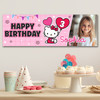 Personalised Party Banner For Kids Birthday Hello Kitty Photo