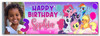 Personalised Party Banner For Kids Birthday My Little Pony Photo Purple Pink