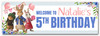 Personalised Party Banner For Kids Birthday Girls Peter Rabbit