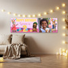 Personalised Party Banner For Kids Birthday Pink Peter Rabbit Photo