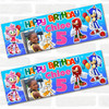 Personalised Party Banner For Kids Birthday Girls Sonic The Hedgehog Photo