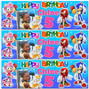 Personalised Party Banner For Kids Birthday Girls Sonic The Hedgehog Photo