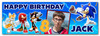 Personalised Party Banner For Kids Birthday Sonic The Hedgehog Photo