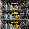 Personalised Party Banner For Kids Birthday Star Wars Black