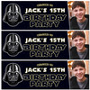 Personalised Party Banner For Kids Birthday Star Wars Darth Vader Photo