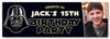 Personalised Party Banner For Kids Birthday Star Wars Darth Vader Photo