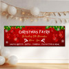 Personalised Party Banner For Christmas Fayre School Red Baubles