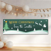 Personalised Party Banner For Christmas From Family Green Tree Santa