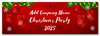 Personalised Party Banner For Christmas Party Company Red Baubles