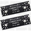 Personalised Party Banner For Christmas Party Silver Stars