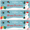 Personalised Party Banner For Christmas Snowman Blue