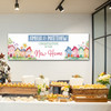 Personalised Party Banner For Housewarming New Home Colourful Houses