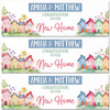 Personalised Party Banner For Housewarming New Home Colourful Houses