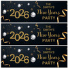 Personalised Party Banner For New Year Party Any Year Family Black Gold