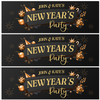 Personalised Party Banner For New Year Party Couple Gold Black