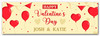 Personalised Party Banner For Valentine's Day Red Balloons Heart Bunting Yellow