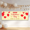 Personalised Party Banner For Valentine's Day Red Balloons Heart Bunting Yellow