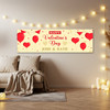 Personalised Party Banner For Valentine's Day Red Balloons Heart Bunting Yellow