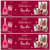 Personalised Party Banner For Valentine's Day Photo Champagne Flutes Red